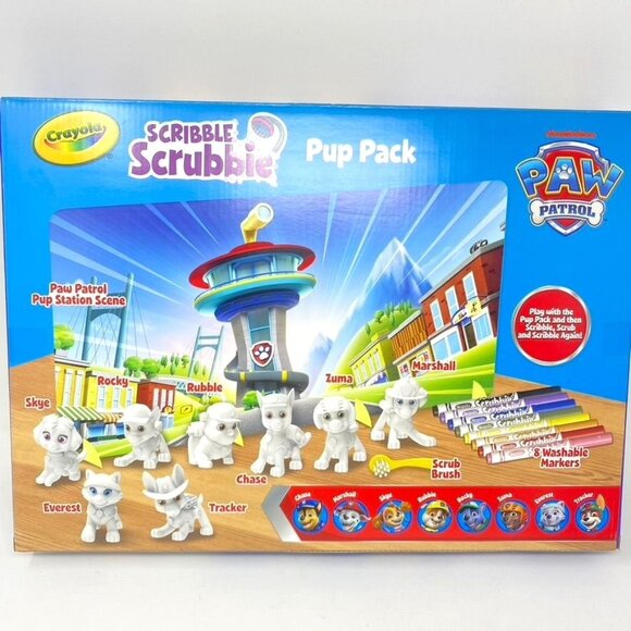 Crayola Scribble Scrubbie PAW Patrol Pup Pack Figues 8 Count Color Wash Toy - Picture 9 of 11